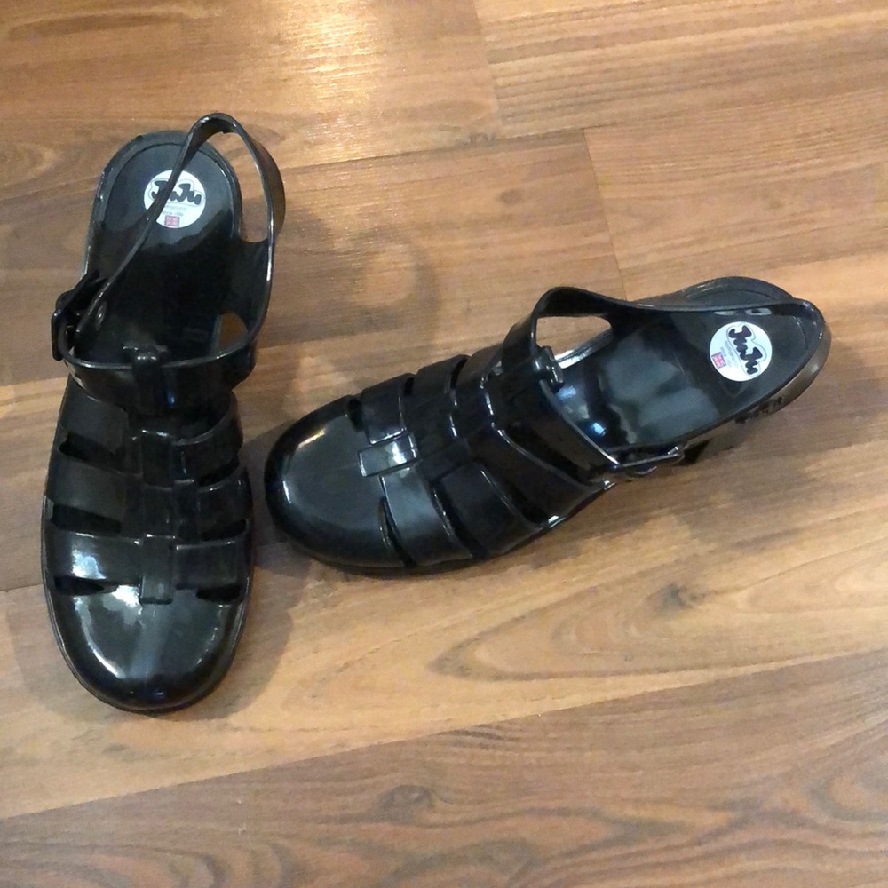 Juju Jelly fisherman Sandals Black sz 9